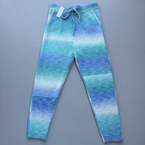 Frankies Bikinis Women's Large Knit Cozy Sweatpants High Rise Beachy Surf Costal